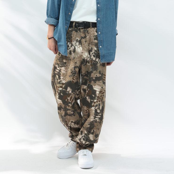 ウッディンドール WOODENDOLL ボタニカルプリント ジップフライ パンツ