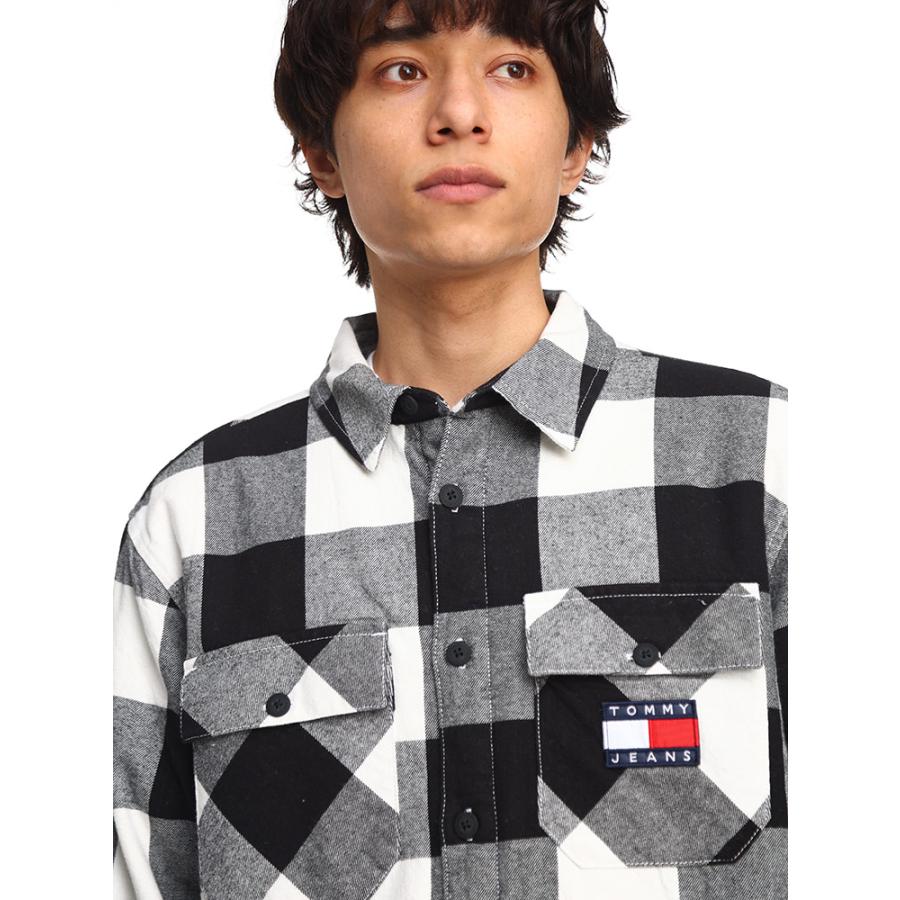 TOMMY JEANS（トミー・ジーンズ） シャツ 裏ボア チェックシャツ 長袖