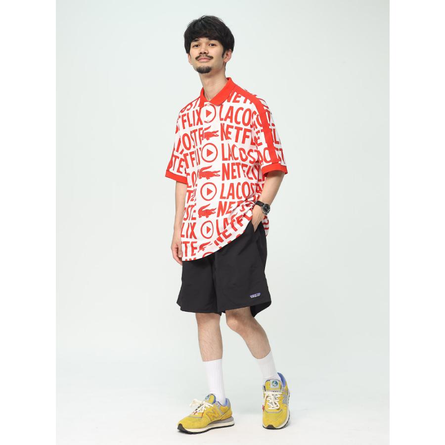 LACOSTE ラコステ ポロシャツ NETFLIX コラボ 総柄プリント 半袖 LACOSTE ラコステ ポロシャツ NETFLIX コラボ 総柄プリント 半袖