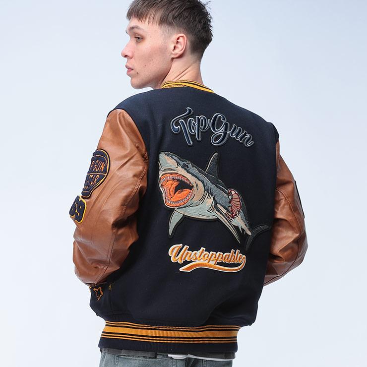 TOP GUN トップガン シャーク 切り替え フルジップ ボンバージャケット