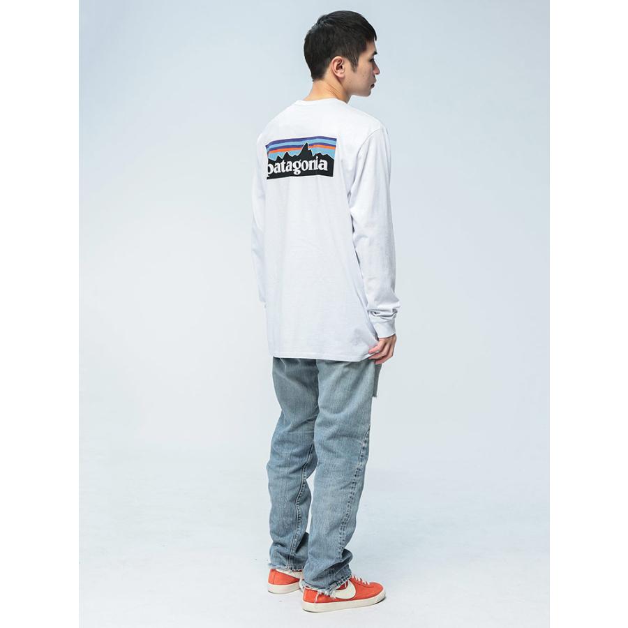 patagonia（パタゴニア） P-6ロゴ バックプリント クルーネック 長袖T