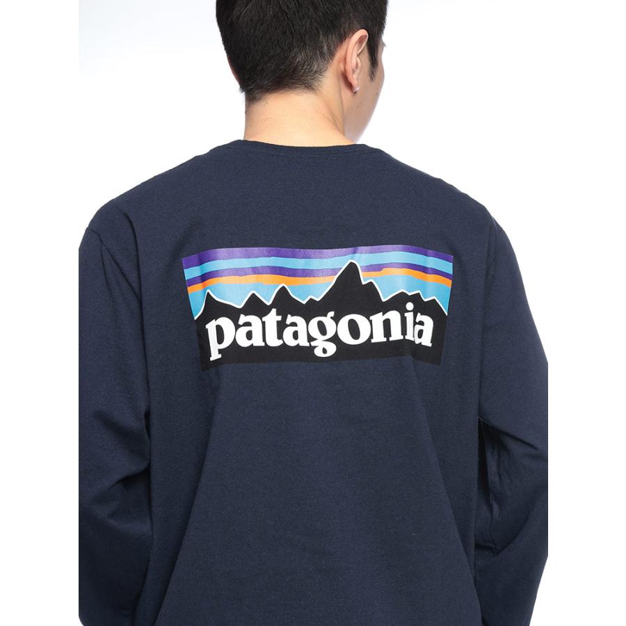patagonia（パタゴニア） P-6ロゴ バックプリント クルーネック 長袖T