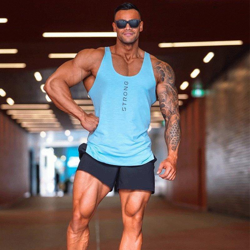 送料無料 スポーツ メンズ 男性 トレーニングウェア スポーツウェア トップス ノースリーブ 速乾性 伸縮性 ブラック L 2周年記念イベントが