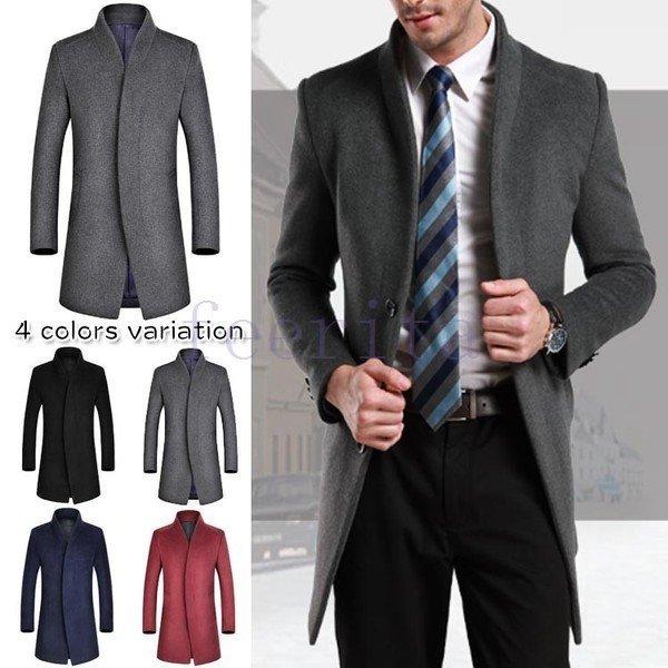 数量限定価格 Pコート ピーコート メンズ ハーフコート ミリタリーコート コート アウター カジュアル スタンドカラー ビジネス フォーマル ウール キレイめ 秋