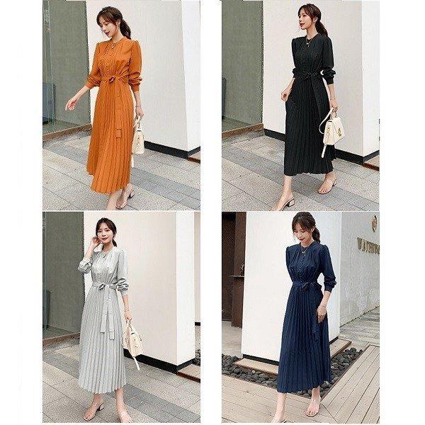 長袖ワンピース ワンピ 春 春服 春物 ワンピース 春 きれいめ レディース ワンピース シフォン 上品 韓国風 新作 着痩せ4色 激安特価
