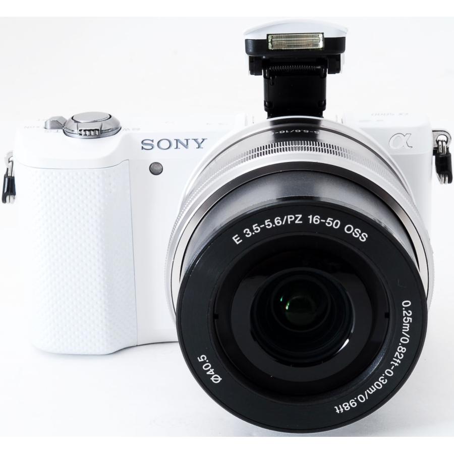 【美品】SONY ミラーレスカメラ α5000 ホワイト α5000 ソニー ミラーレス SONY パワーズームレンズキット ホワイト