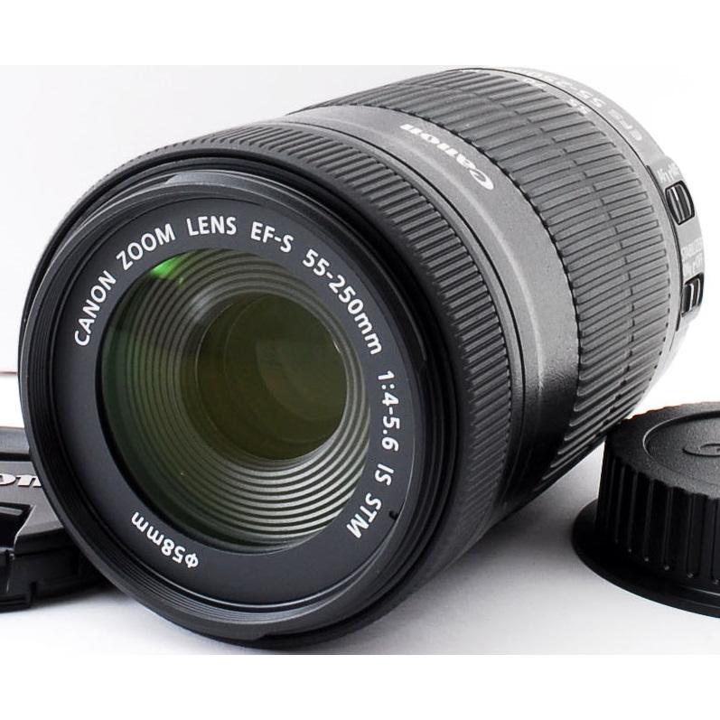 ❤️高級STMレンズ❤️Canon EF-S55-250mm IS STM❤️美品❤️ EF-S キヤノン 望遠レンズ CANON EF-S55-250mm F4-5.6 IS STM 未使用品