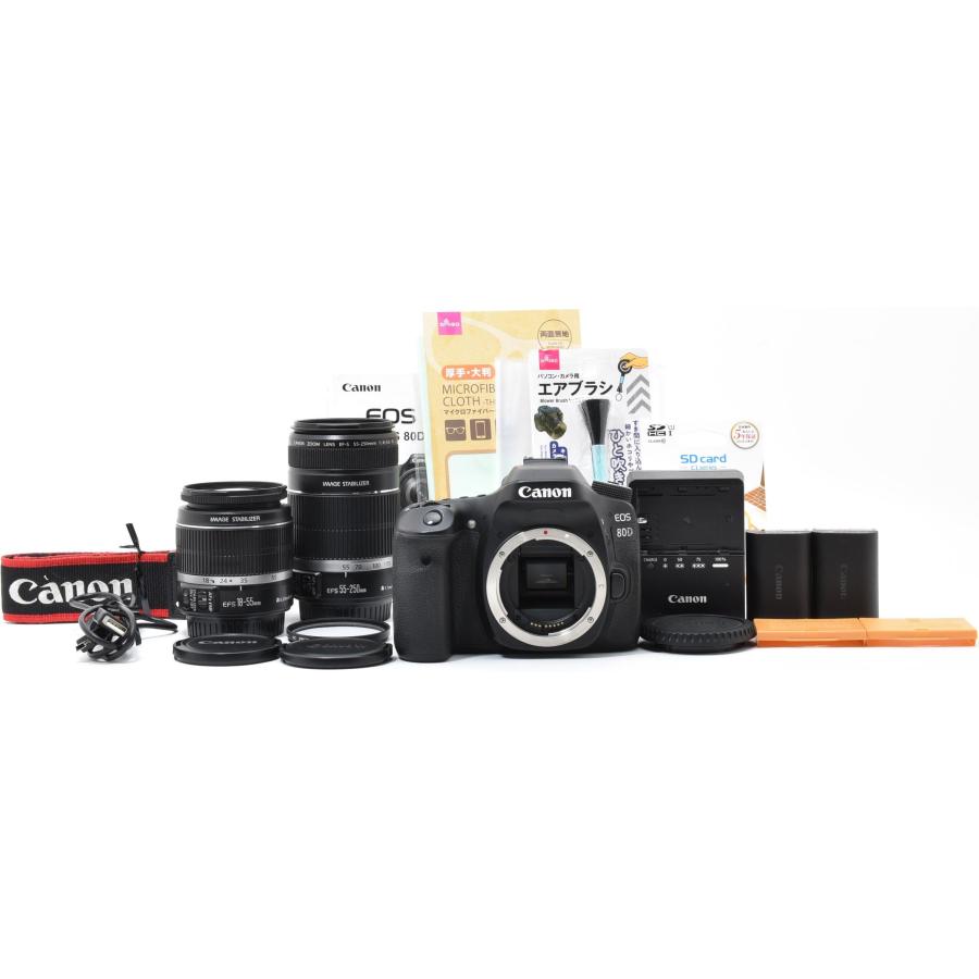 【訳アリ美品】Canon EOS 80D Wi-Fi搭載 EOS 80D デジタル一眼 キヤノン CANON ダブルズーム 中古 Wi-Fi搭載