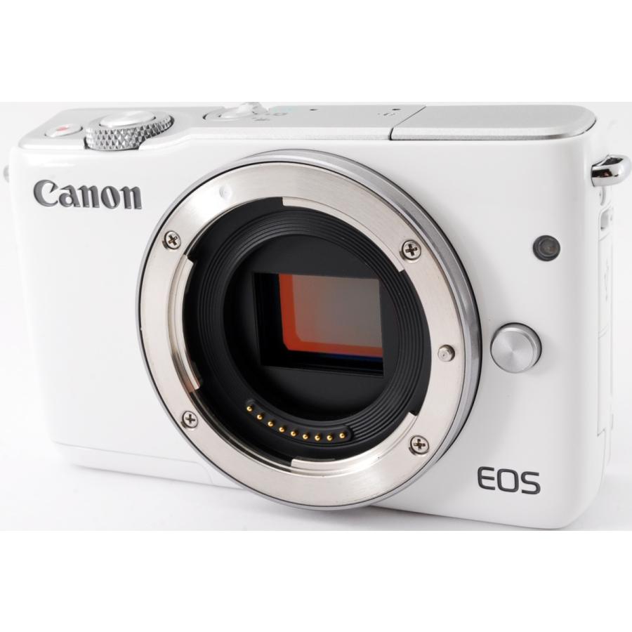 キヤノン ミラーレス一眼 CANON EOS M10 レンズキット ホワイト 中古