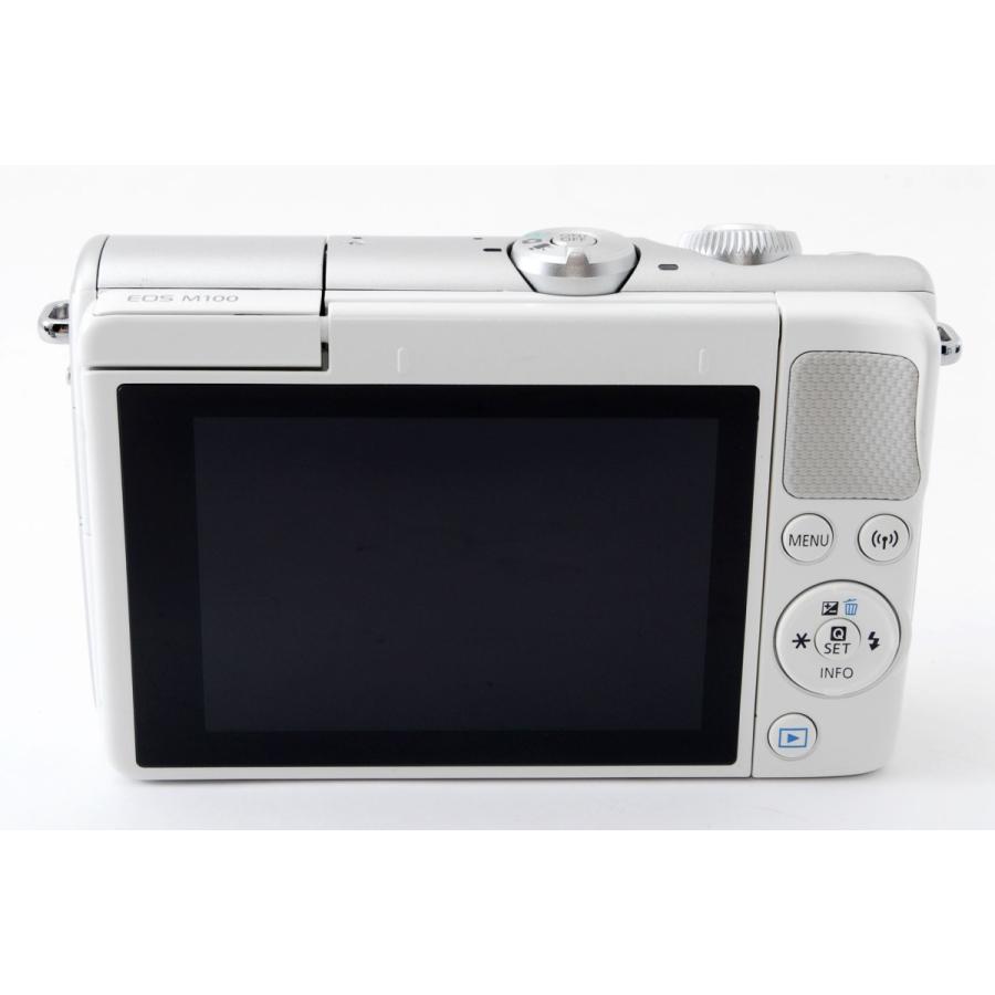 EOS M キヤノン CANON M100 ダブルズームキット ホワイト 中古 Wi-Fi