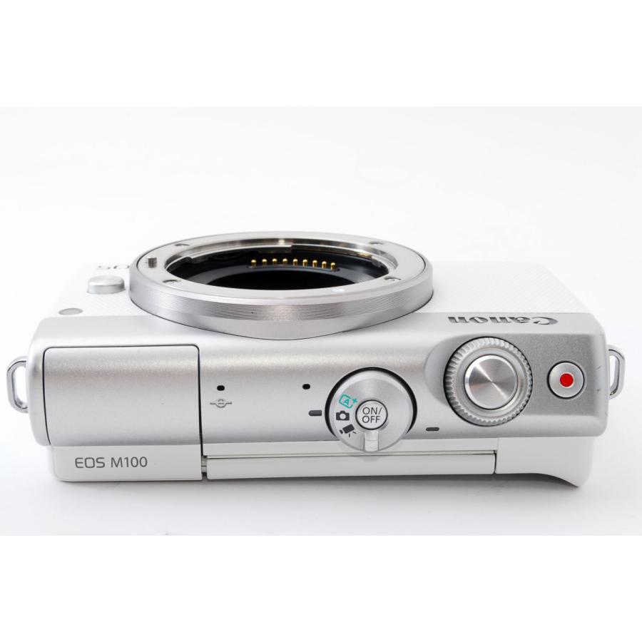 EOS M キヤノン CANON M100 ダブルズームキット ホワイト 中古 Wi-Fi