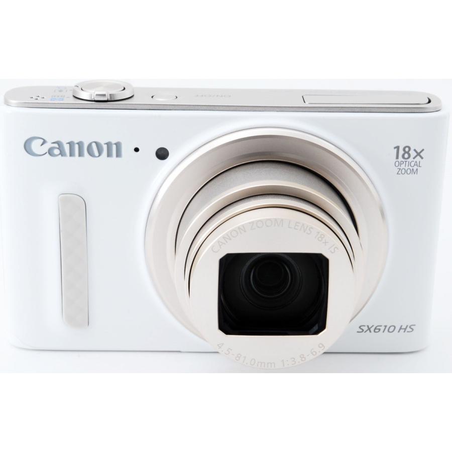 【訳あり】 デジタルカメラ 中古 WiFi搭載 CANON キヤノン PowerShot SX610 HS ホワイト SDカード付き 美品