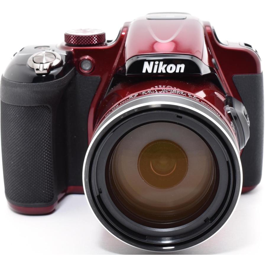 COOLPIX P ニコン コンデジ Nikon P600 レッド 中古 Wi-Fi搭載 新品SD