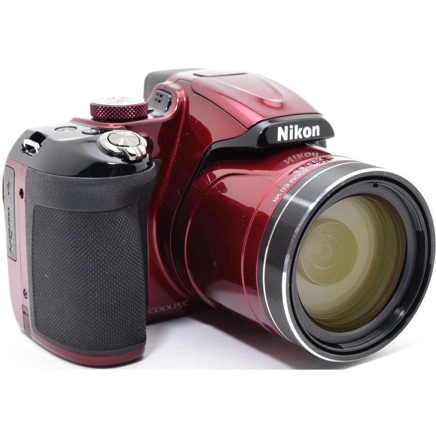 COOLPIX P ニコン コンデジ Nikon P600 レッド 中古 Wi-Fi搭載 新品SD