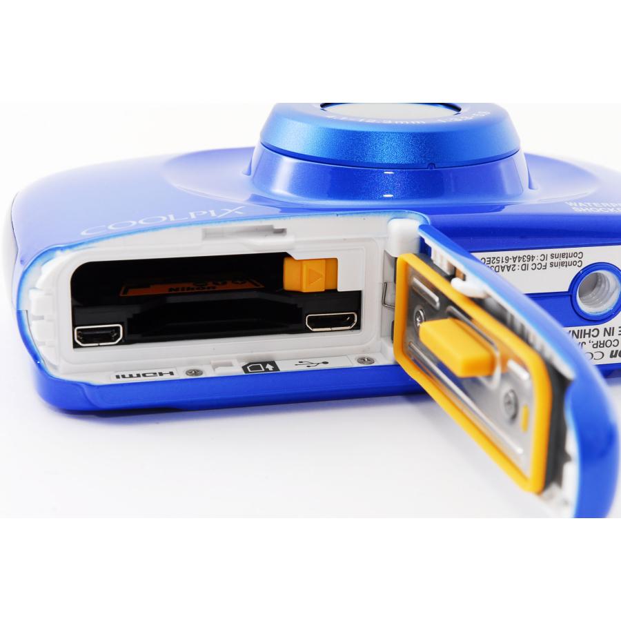 COOLPIX W デジタルカメラ 防水 Nikon ニコン W100 ブルー 中古 Wi-Fi