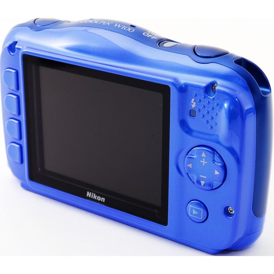 COOLPIX W デジタルカメラ 防水 Nikon ニコン W100 ブルー 中古 Wi-Fi