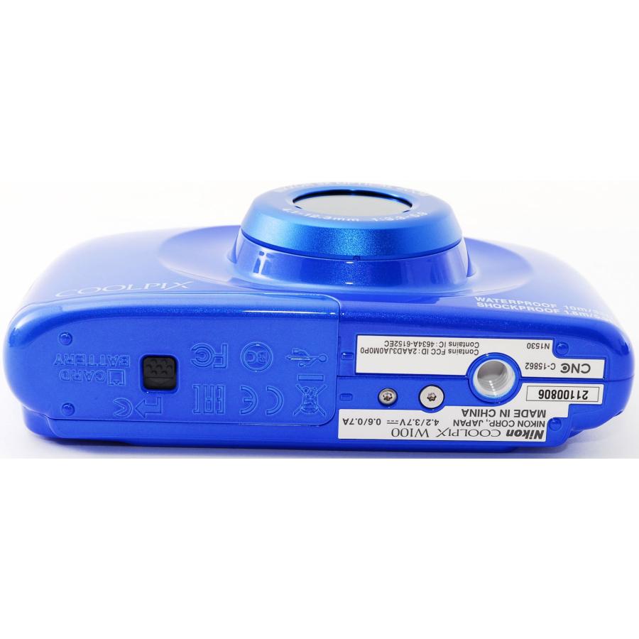 COOLPIX W デジタルカメラ 防水 Nikon ニコン W100 ブルー 中古 Wi-Fi