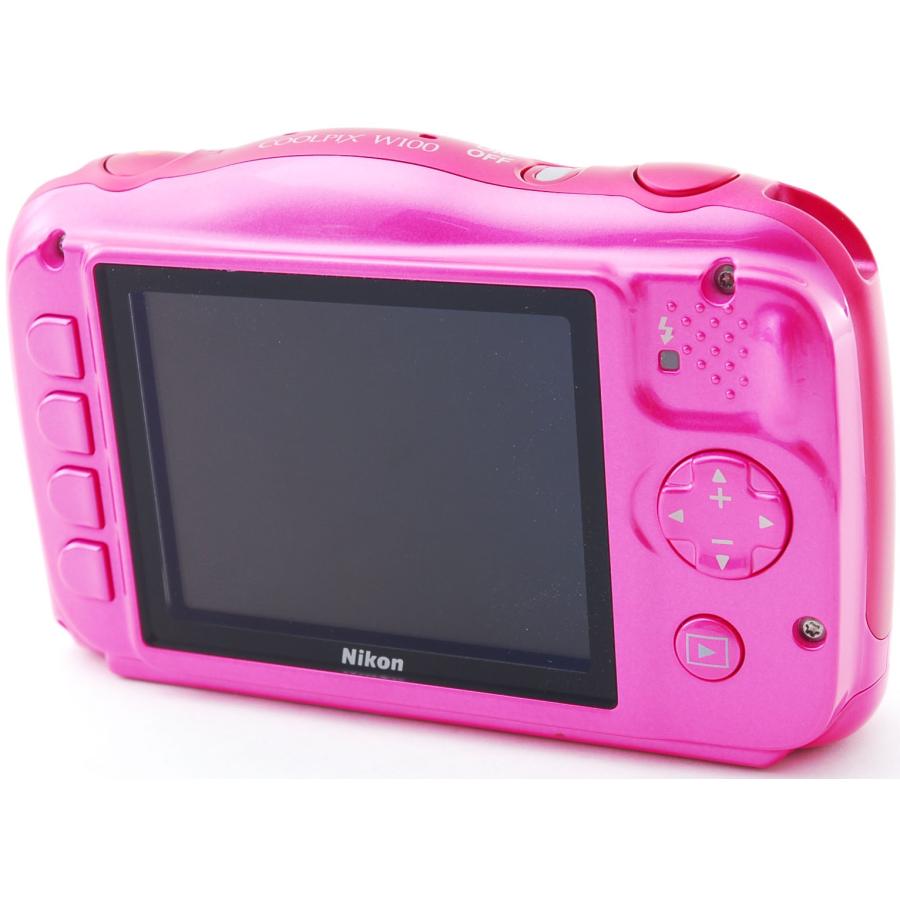 COOLPIX W ニコン コンデジ Nikon W100 ピンク 中古 Wi-Fi