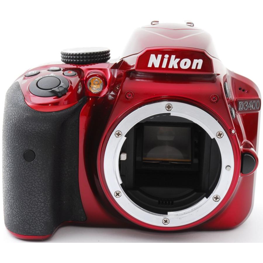 D3000 ニコン デジタル一眼 Nikon D3400 レンズキット レッド 中古 美