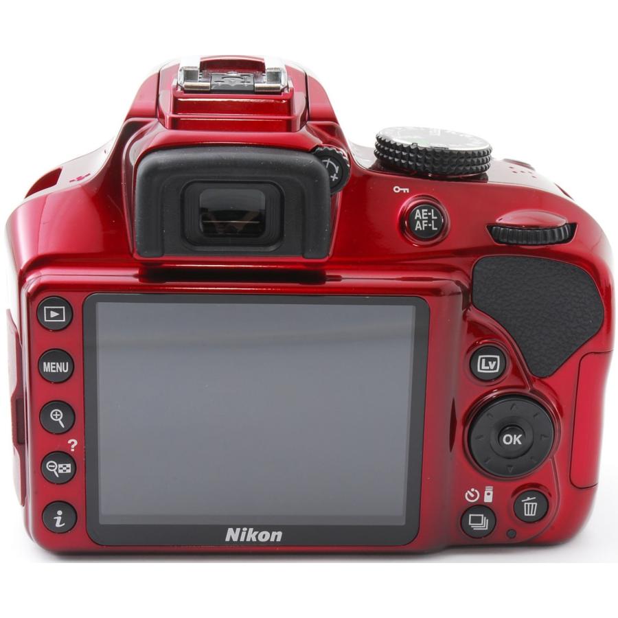 D3000 ニコン デジタル一眼 Nikon D3400 レンズキット レッド 中古 美