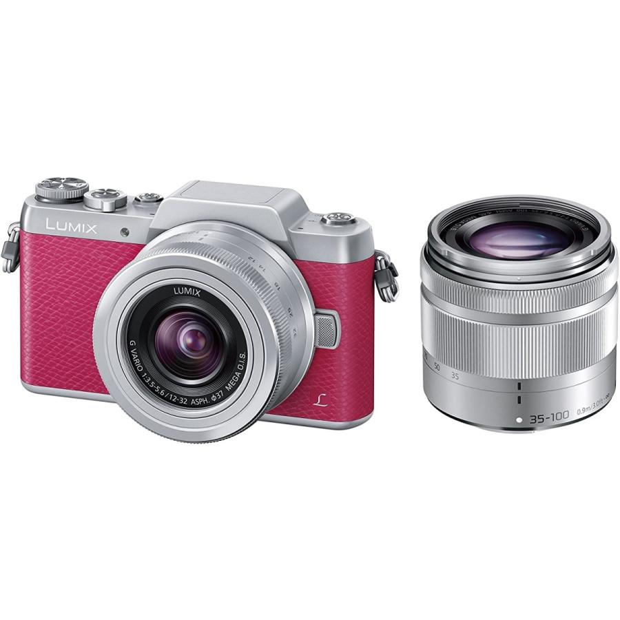 パナソニック ミラーレス Panasonic LUMIX DMC-GF7 ダブルズームレンズキット ピンク 中古 Wi-Fi搭載 新品SDカード付き｜i-camera-shop