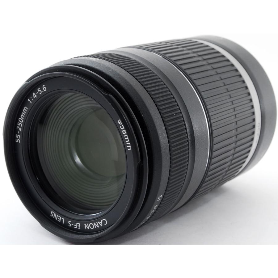 EF-S キヤノン 望遠レンズ CANON EF-S55-250mm F4-5.6 IS 中古 美品