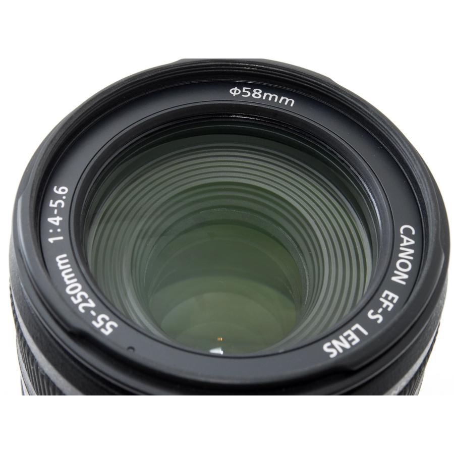 EF-S キヤノン 望遠レンズ CANON EF-S55-250mm F4-5.6 IS 中古 美品