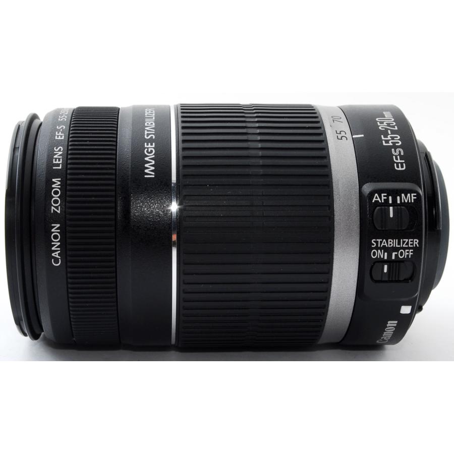 EF-S キヤノン 望遠レンズ CANON EF-S55-250mm F4-5.6 IS 中古 美品