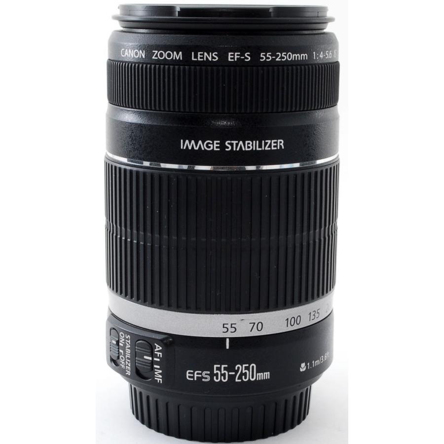 EF-S キヤノン 望遠レンズ CANON EF-S55-250mm F4-5.6 IS 中古 美品