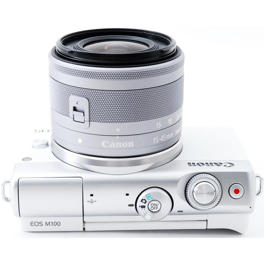 EOS M キヤノン ミラーレス一眼 CANON M100 レンズキット ホワイト