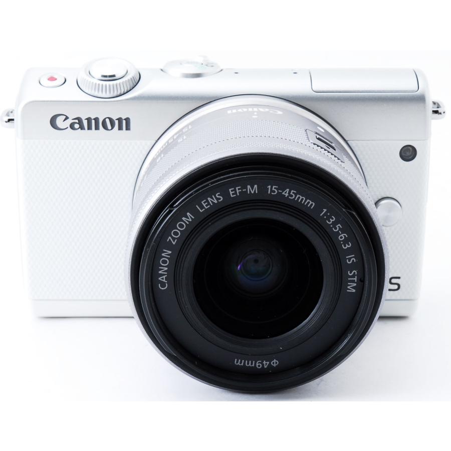 矢*吹様 Canon EOS M100 ホワイト ミラーレス一眼 本体 レンズ EOS M キヤノン ミラーレス一眼 CANON M100 レンズキット ホワイト