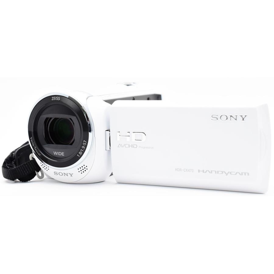 【美品】 SONY HDR-CX470 ホワイト SONY（ソニー） ビデオカメラ SONY HDR-CX470 ホワイト 中古 新品