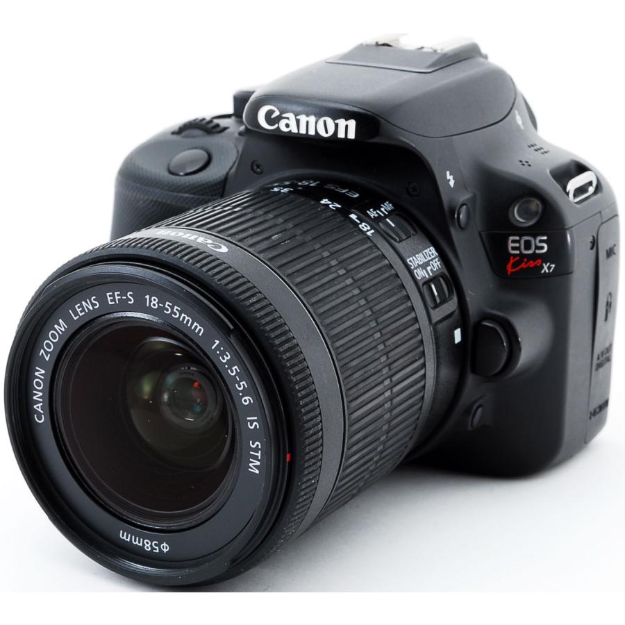 キヤノン デジタル一眼レフ CANON EOS Kiss X7 レンズキット 中古 美品 新品SDカード＆予備バッテリー付き 届いてすぐに使える 手振れ補正 動画撮影 長期保証