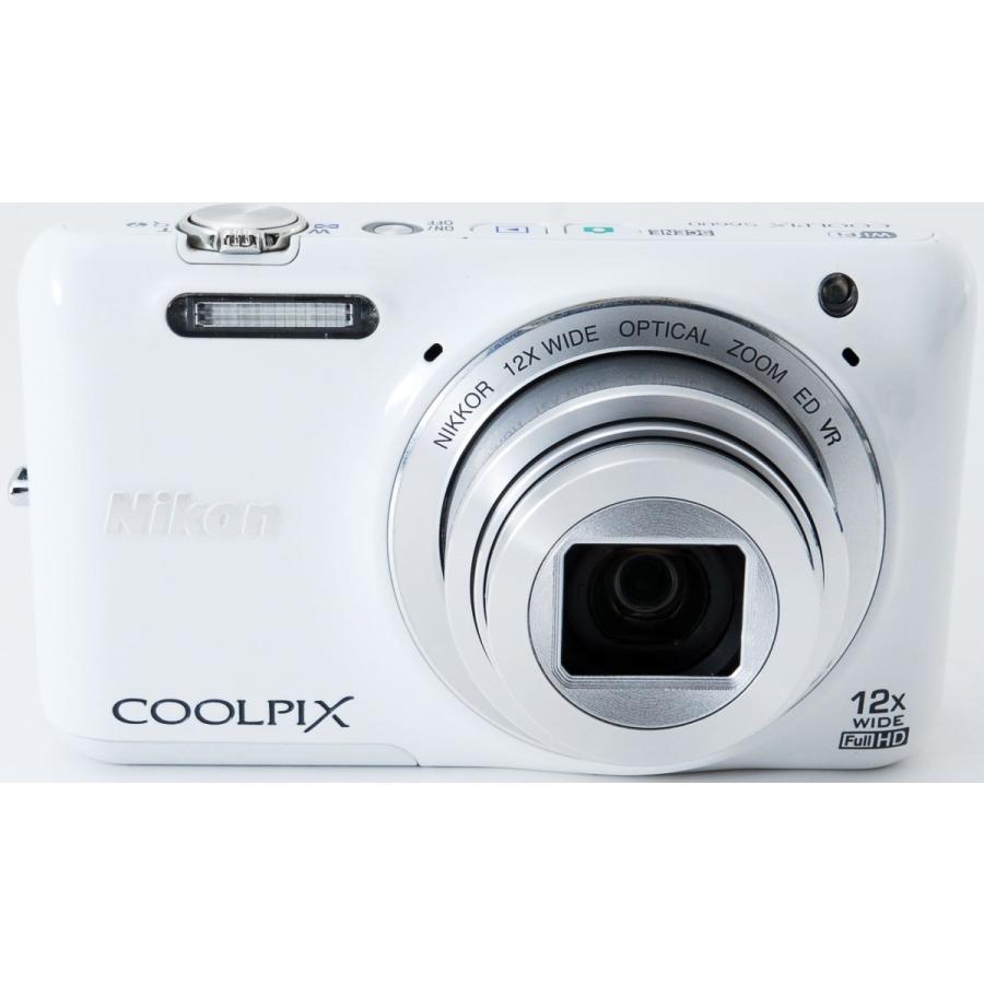 コンデジ 中古 Wi-Fi搭載 Nikon ニコン COOLPIX S6600 ホワイト SD