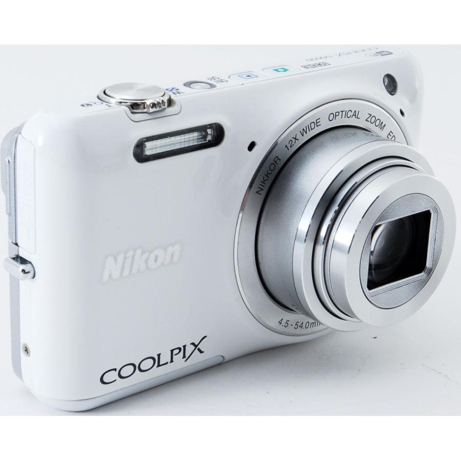 コンデジ 中古 Wi-Fi搭載 Nikon ニコン COOLPIX S6600 ホワイト SD