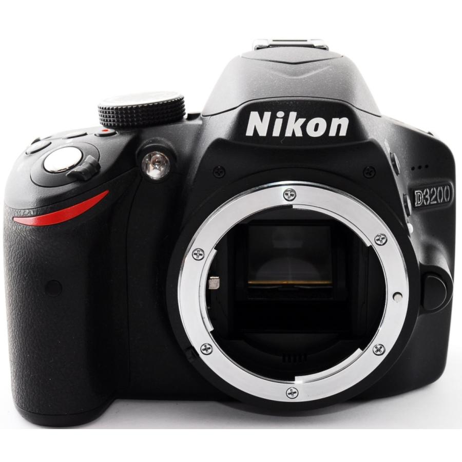 Nikon D3200 望遠レンズ 手振れ補正 動画対応 一眼レフ バック付き D3000 ニコン デジタル一眼 Nikon D3200 ダブルズーム ブラック 中古