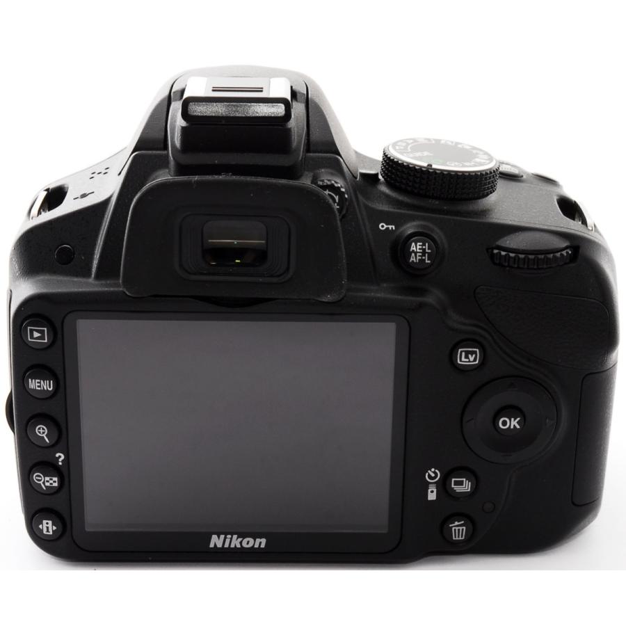 D3000 ニコン デジタル一眼 Nikon D3200 ダブルズーム ブラック 中古