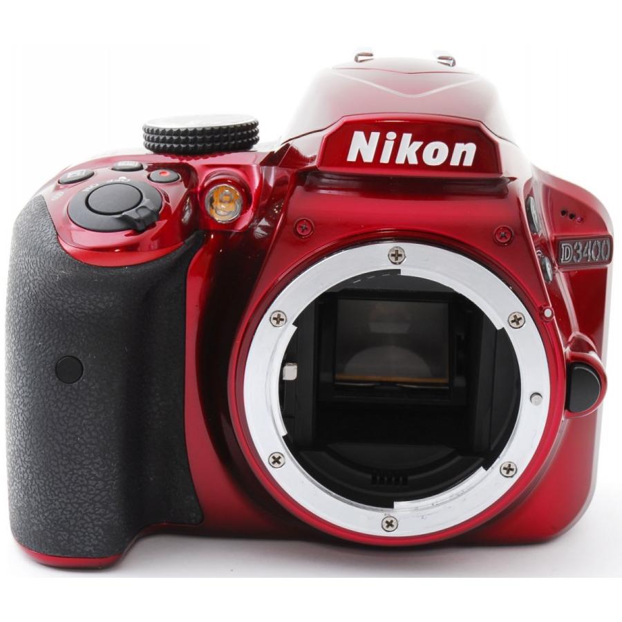 ニコン デジタル一眼 Nikon D3400 レンズキット レッド 中古 Bluetooth