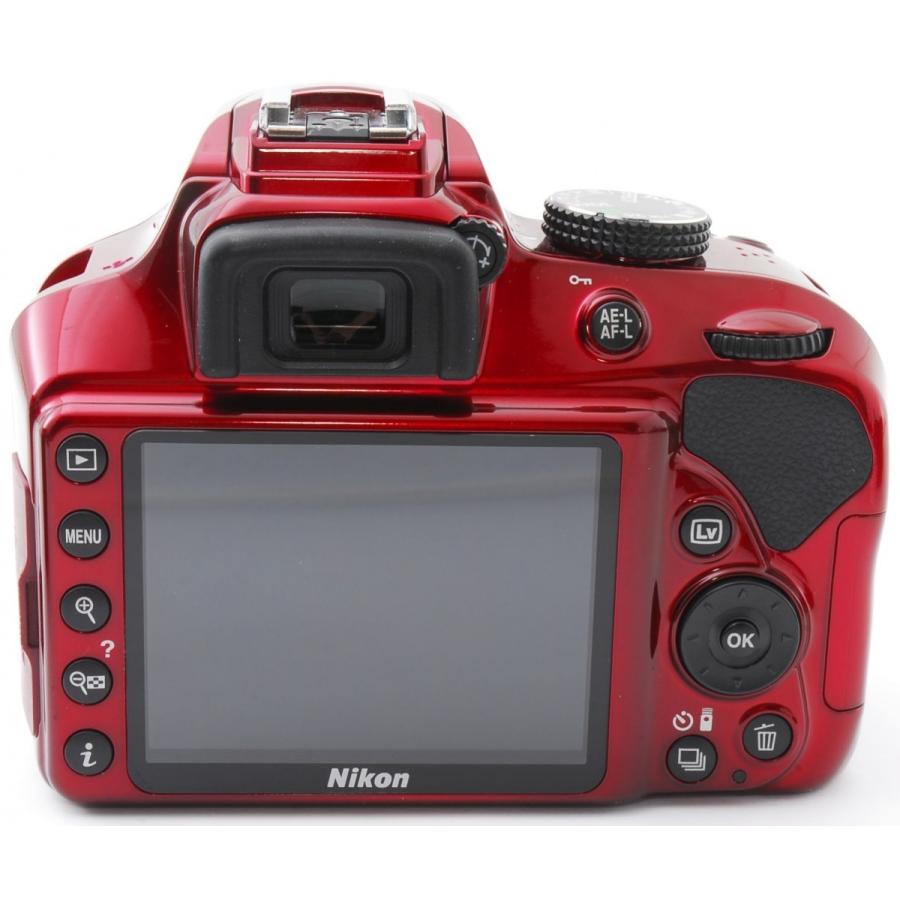 ニコン デジタル一眼 Nikon D3400 レンズキット レッド 中古 Bluetooth