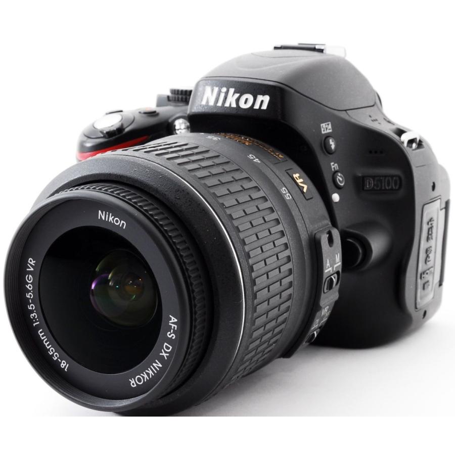 NIkon D5100 18-55㎜標準レンズセット　美品　即日発送可能 ニコン Nikon D5100 18-55VR レンズキット SDカード付き
