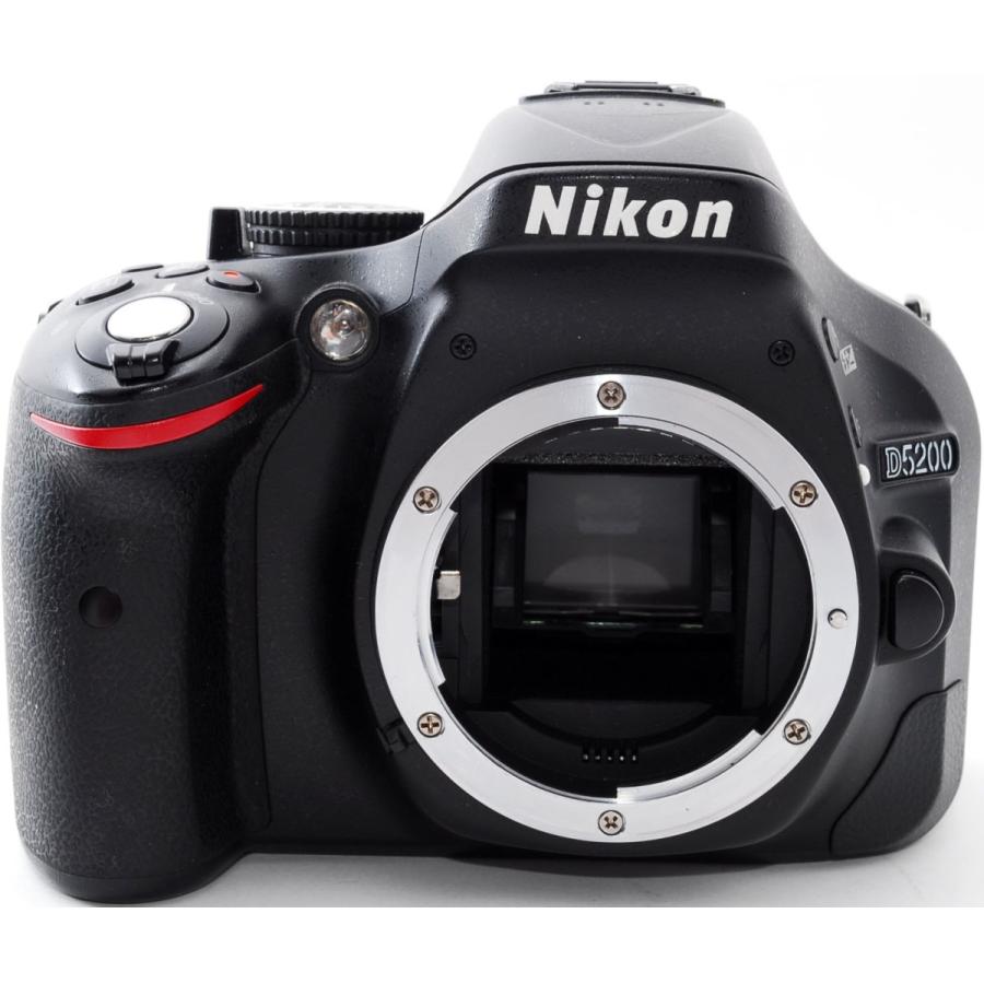 Nikon - ニコンデジタル一眼レフカメラ D5200（レンズ・SDカード付） ニコン デジタル一眼 Nikon D5200 レンズキット レッド 中古