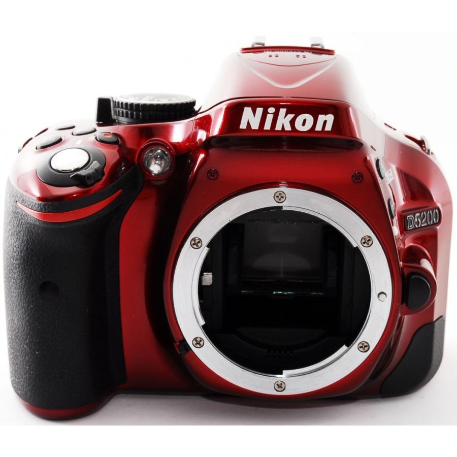 ニコン デジタル一眼 Nikon D5200 レンズキット レッド 中古 スマホに