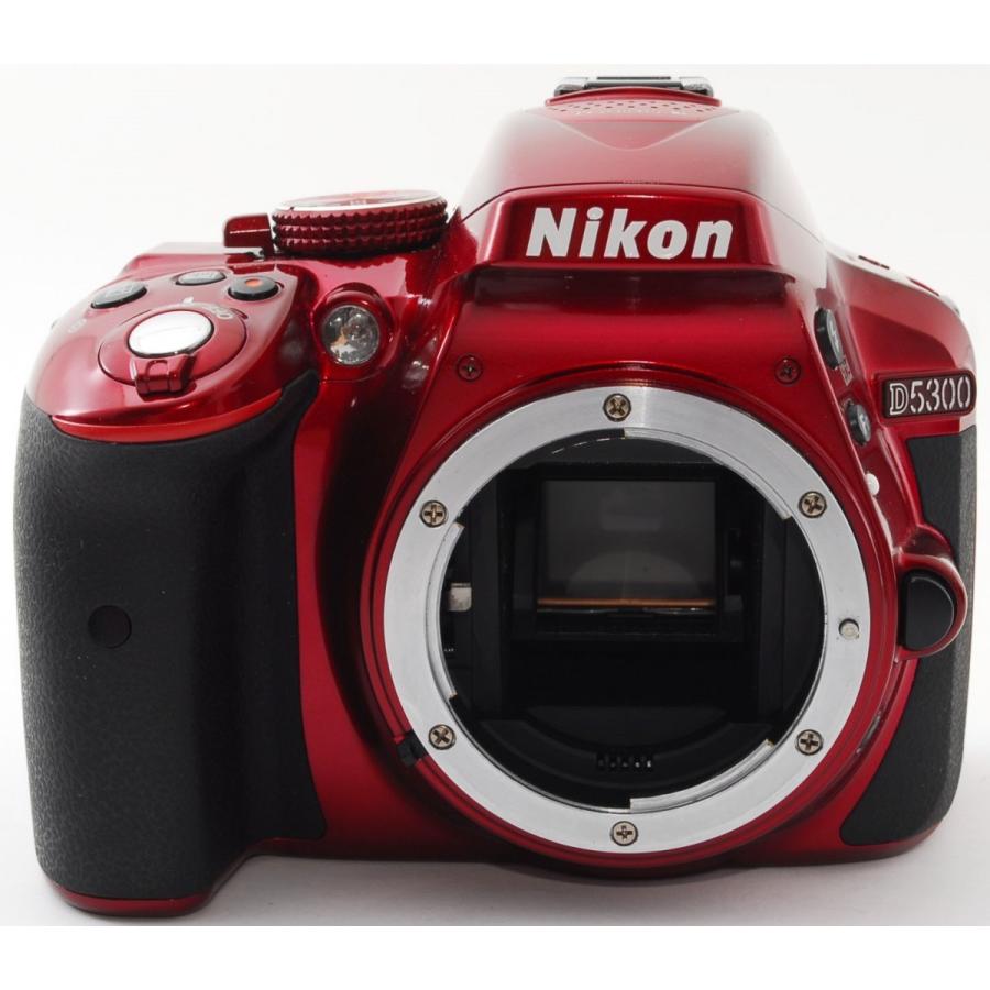 ニコン デジタル一眼 Nikon D5300 レッド レンズキット 中古 Wi-Fi搭載 