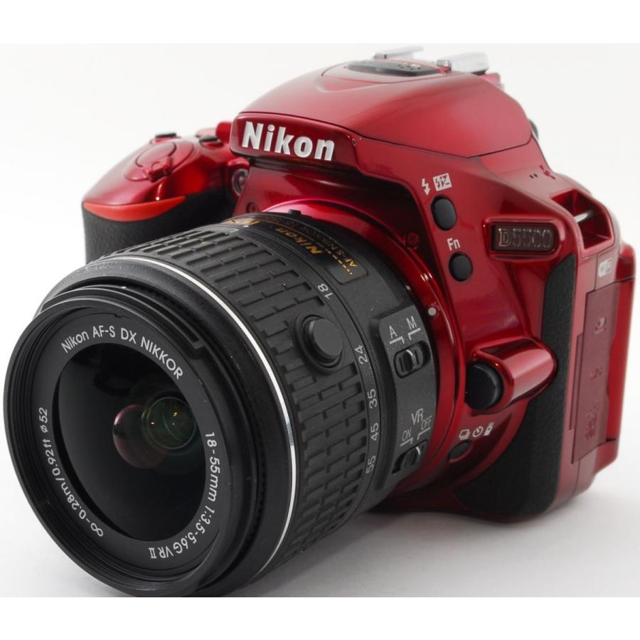 ニコン デジタル一眼 Nikon D5500 レンズキット レッド 中古 Wi-Fi搭載