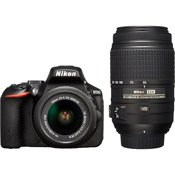D5000 ニコン デジタル一眼 Nikon D5500 ダブルズーム ブラック 中古