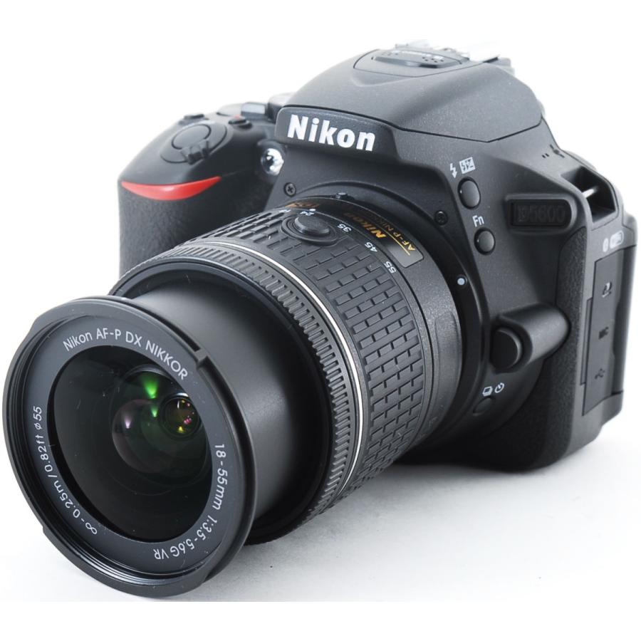 ニコン デジタル一眼 Nikon D5600 AF-P 18-55 VR レンズキット ブラック Wi-Fi ＆ Bluetooth 搭載 新品SDカード付き｜i-camera-shop