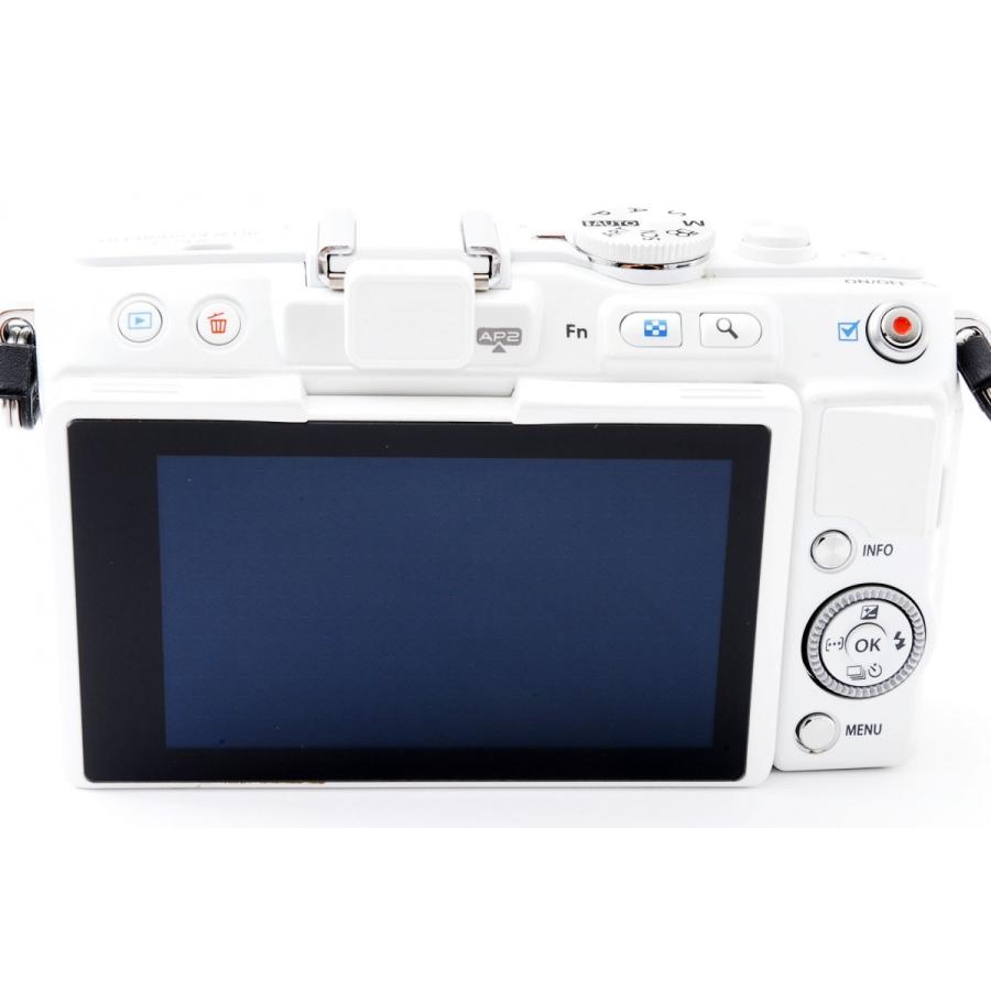 オリンパス ミラーレス一眼 OLYMPUS PEN Lite E-PL6 レンズキット ホワイト スマホに送れる 中古