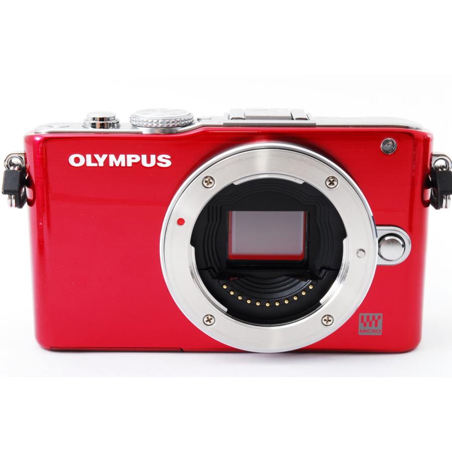 オリンパス ミラーレス OLYMPUS PEN Lite E-PL3 ダブルズームキット レッド スマホに送れる｜i-camera-shop｜03