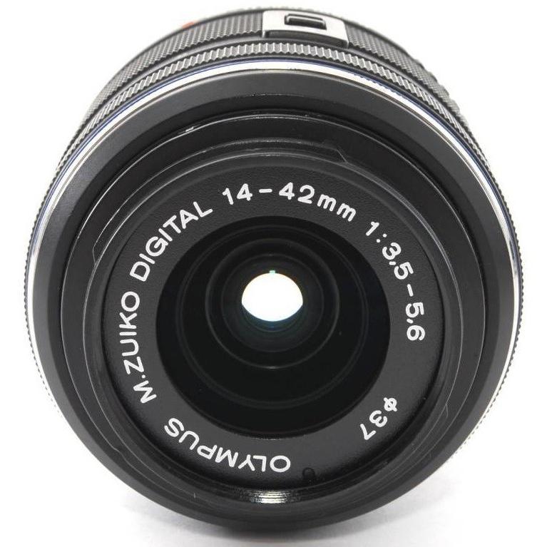 オリンパス 標準レンズ OLYMPUS M.ZUIKO DIGITAL 14-42mm F3.5-5.6 II R ブラック 中古 美品 保証