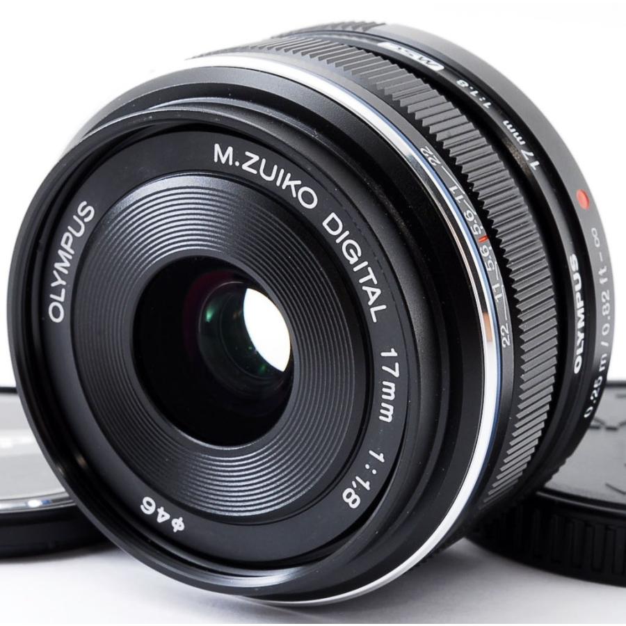 オリンパス 単焦点レンズ OLYMPUS M.ZUIKO DIGITAL 17mm F1.8 ブラック 中古 保証｜i-camera-shop